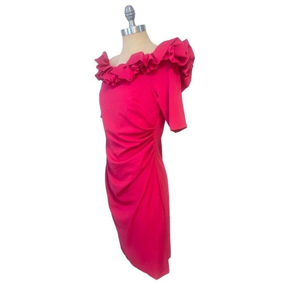 Marina Ruffle Off shoulder Dress Fuschia NWT New various sizes - Picture 5 of 11